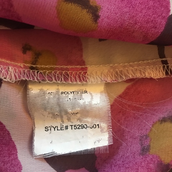 LUSH Pink Floral Collared Sleeveless Blouse Tank - Picture 8 of 12